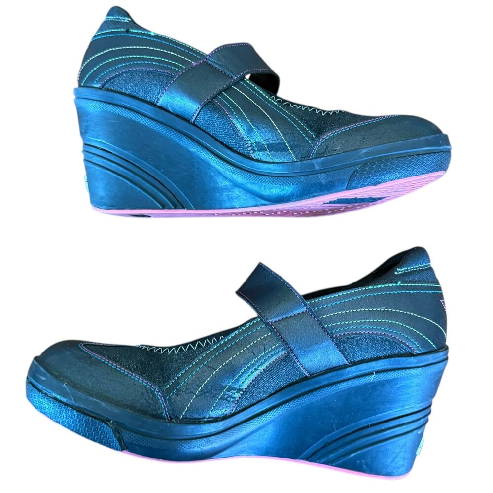 Vintage‎ Skechers Bon Ton Rockette Platform Mary Jane Sneakers Y2K Women's - 8 - Picture 5 of 10